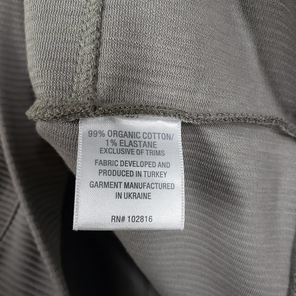 NEW Garnet Hill Organic Cotton Ribbed‎ Cocoon Dress XL Grey Taupe NWT - Picture 7 of 10